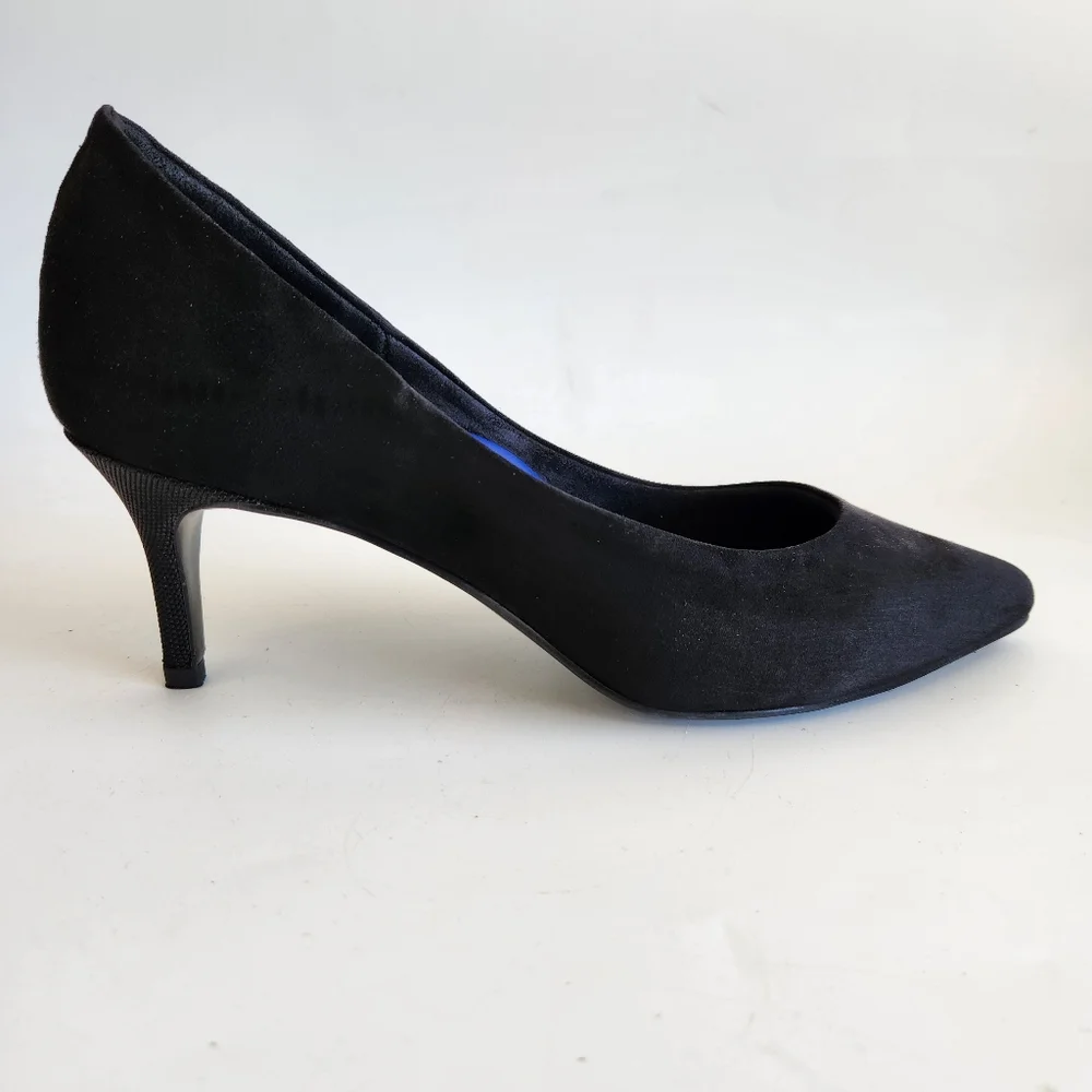 Antonia Saint NY The All Occasion Pointed Comfortable Pump Heels Black Suede 9.5